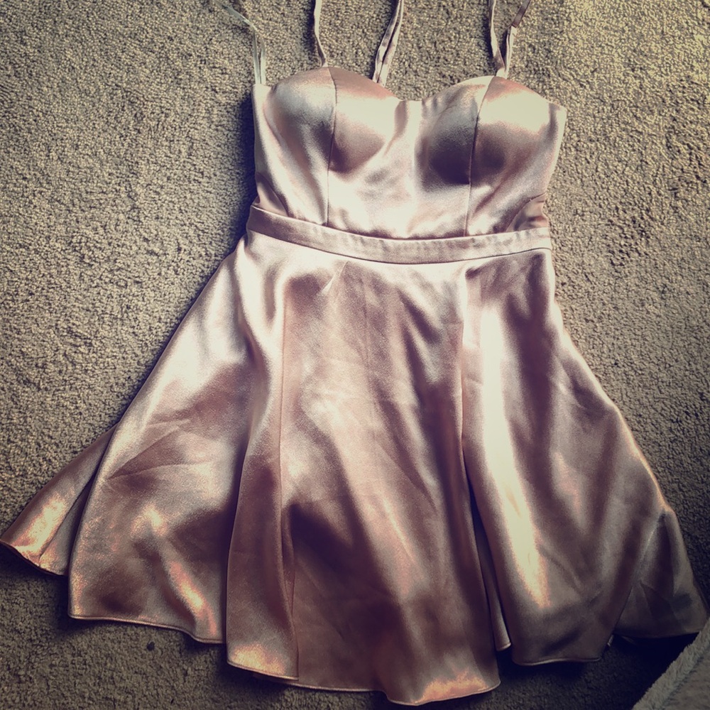 cream colored short cocktail dress | Forever 21
